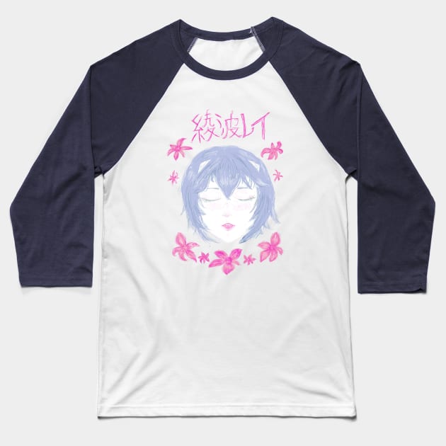 Anime girl with flowers Baseball T-Shirt by Ferrisa